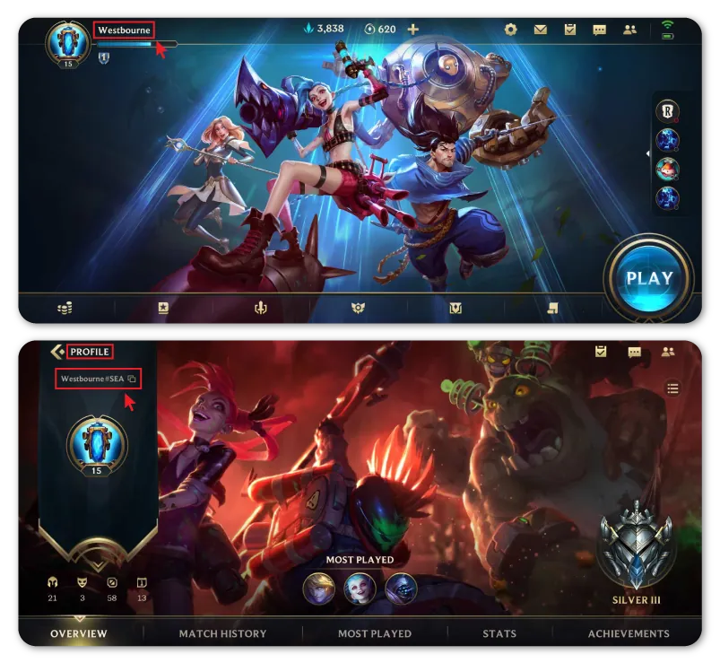 Where to find the Riot ID in League of Legends: Wild Rift
