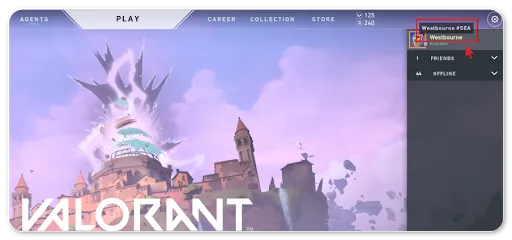 Where to find the Riot ID in VALORANT